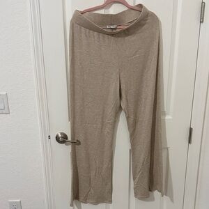 Zara Beige Wide-Leg Pants